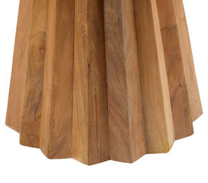 Mesa de comedor plegable ecológica con base de pedestal estilo estrella, de madera maciza de mango con acabado marrón, para bar, hogar, cocina, casa de campo. - Product Image 6