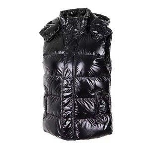Chaleco Acolchado Sin Mangas de Lona para Hombre, Estilo Vintage Lavado, Chaqueta de Invierno para Exteriores, Transpirable, Servicio OEM - Product Image 1