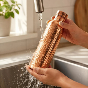 Botella de Agua de Cobre Puro de 1000ml, de Calidad Doméstica, Ecológica, Ayurvédica, Decorativa, para la Cena, Suministros del Fabricante, Más Vendida - Product Image 1