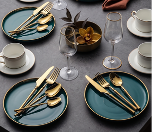 Ensemble de couverts en métal de luxe avec finition miroir pour les événements de mariage, la maison, les hôtels et les restaurants, décoration de table - Product Image 5