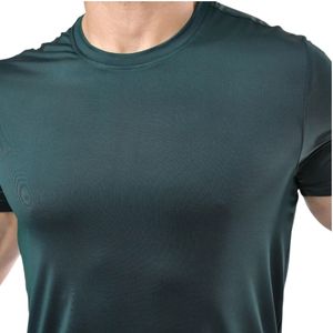 Camiseta de Cuello Redondo Personalizada para Hombre, Color Verde Azulado Oscuro, Manga Corta, Ropa Deportiva Informal, Corte Regular, Fabricante OEM, Proveedor de Ropa al por Mayor - Product Image 3