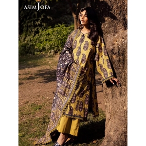 Colección de Verano Asim Jofa, Conjunto Premium de 3 Piezas con Dupatta, Pantalón de Cambray Teñido, Vestidos Salwar Kameez Pakistaníes e Indios - Product Image 4
