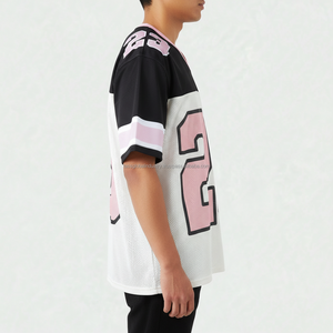เสื้อเจอร์ซีย์ตาข่ายคอวีผู้ชาย แบบกำหนดเอง รับผลิตตามสั่ง ขายส่ง - Product Image 3