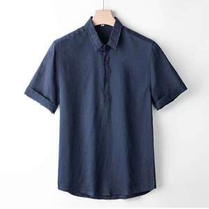 Camisa de Trabajo Casual para Hombre, de Alta Calidad, con Logotipo Personalizado, Ecológica, de Corte Holgado, 100% Algodón Jersey, Transpirable y Cómoda - Product Image 3