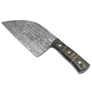 Nordic Forge Handmade Damascus Steel Cleaver Knife Pakka Wood Handle Full Tang Leather Sheath Customizable <b>Chopper</b> Knives - Product Image 3