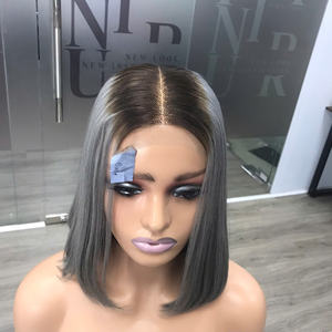 Peluca recta Super Silky Bones Ombre Color gris Swiss HD/Encaje transparente Virgen humana vietnamita/Donante de cabello crudo Precio al por mayor - Product Image 5