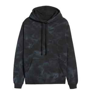 <b>Men's</b> <b>Black</b> <b>Tie</b>-Dye Hooded Sweatshirt Regular Fit Knitted Casual Autumn Wear - Product Image 1
