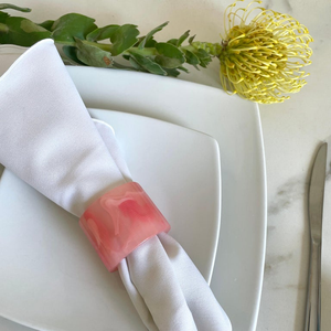 Anneaux de serviette décoratifs en résine pour table, décoration de table de mariage, dîner romantique, anneau de serviette en résine - Product Image 1
