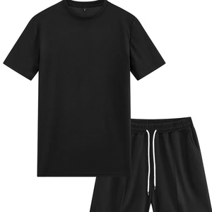 Conjunto de 2 Piezas de Algodón para Hombre, Fabricante de Camisetas y Pantalones Cortos Cargo, Casual, Verano, OEM, ODM, Suministro al por Mayor - Product Image 2