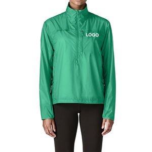 Veste coupe-vent ultra-légère pour femme, demi-zip, pliable, en nylon, pour la course à pied, la randonnée, coupe-vent, extérieur, personnalisable, marque privée - Product Image 1