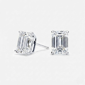 Boucles d'oreilles clous en argent plaqué rhodium et zircon en forme de poire, modèle Rhaya Jewels 858, pour homme et femme, idéales pour fiançailles et mariage - Product Image 1
