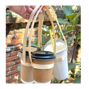 สายคล้องแก้วทำจากไม้ไผ่ธรรมชาติ ใช้ซ้ำได้ สำหรับพกพาเครื่องดื่ม ทำด้วยมือ เป็นมิตรต่อสิ่งแวดล้อม เหมาะสำหรับแก้วกาแฟและแก้วเดินทาง - Product Image 1