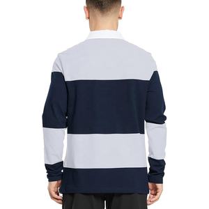 Camiseta Polo de Golf para Hombre, Personalizada con Logotipo, de Alta Calidad, Manga Larga, a Rayas, de Algodón, con Cuello Rugby, Estilo Casual - Product Image 6