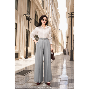 เสื้อเชิ้ตแขนยาวผู้หญิง รุ่น DAISY Vietnam VIVI KA สไตล์ลำลอง ปกคอพับได้ ปักลายผ้า - Product Image 1