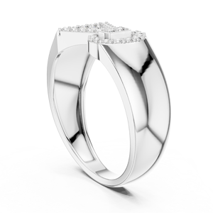 Classic Lab Grown Diamond <b>Ring</b> Set 18KT Solid White Gold Rhodium Plated Brilliant Cut Certified Engagement Wedding Gift <b>for</b> <b>Men</b> - Product Image 2