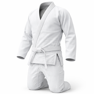 Traje de BJJ Personalizado 100% Algodón/Poliéster de Secado Rápido y Absorción de Humedad para Distribución al por Mayor - Ropa Deportiva de Combate OEM - Product Image 3