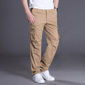Men's Lightweight Canvas 100% Cotton Winter Workwear Slacks Multiple <b>Pockets</b> Button Fly Flat Mid Casual Sport Loose <b>trousers</b> - Product Image 3