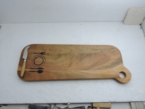 Tablas de cortar rectangulares de madera de acacia natural para cortar frutas y verduras, tablas de lujo para queso, utensilios de cocina, los mejores artículos. - Product Image 2