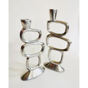 Stylish Metal Candle Holder With Silver Polished Finished Elegant Tabletop Decor For <b>Wedding</b> Parties And Home Decoration - Product Image 6