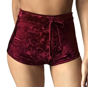 Women's Lightweight Beach Summer Trunks Swimwear <b>Velvet</b> Sporty Lounge <b>Shorts</b> Ruffles for Women Workout Velour Shorrts Breathable - Product Image 2