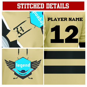 Maillot de hockey sur glace personnalisé unisexe en polyester avec broderie en twill, uniforme d'équipe, fournisseur OEM en gros - Product Image 3