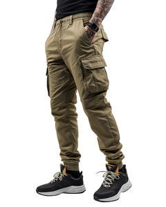 Pantalones Jogger Cargo Casuales para Hombre, Corte Ajustado, de Algodón, con Múltiples Bolsillos, Estilo Urbano, Cintura Elástica, para Deportes al Aire Libre - Product Image 1