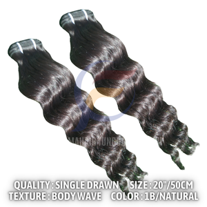 Nueva llegada 100% extensiones de cabello humano Remy virgen Indonesia trama doble textura ondulada Natural Super doble puntas de cabello dibujadas Top - Product Image 3