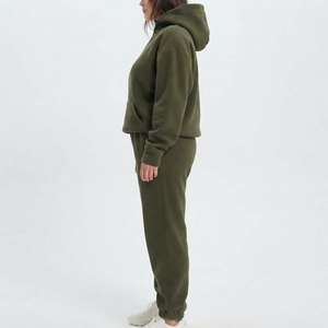 Conjunto de Sudadera con Capucha y Pantalones Deportivos para Mujer, con Logotipo Personalizado, Ropa Deportiva Informal para el Hogar, Conjunto de Dos Piezas - Product Image 4