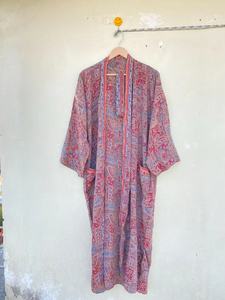 Naranja indio seda vintage indio hecho a mano Sari kimono - Product Image 5