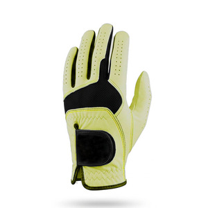 Nuevo Guante de Béisbol de Cuero Amarillo con Logotipo Personalizado para Mano Derecha, Fabricante OEM de Guantes de Bateo de Béisbol, Guante de Béisbol Profesional Personalizado - Product Image 1