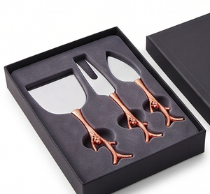 Ensemble de couteaux à fromage rétro en métal avec manches en forme de branche, durables, compatibles lave-vaisselle, pour les fêtes, les hôtels et la cuisine - Product Image 4