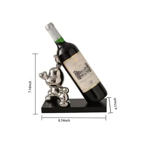 Soporte de Metal para Botellas Hecho a Mano de Primera Calidad, Botellero Decorativo para Encimera de Cocina, Estilo Rústico Artístico Contemporáneo - Product Image 2