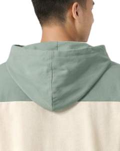 T-shirt à capuche personnalisé pour homme, manches courtes, décontracté, en coton doux, couleur vert sauge, style streetwear, idéal pour l'été - Product Image 6