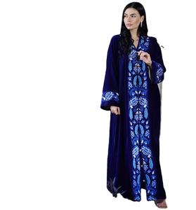 New Trendy <b>Dresses</b> Handmade Embroidered <b>Long</b> Sleeve Floor Length <b>Party</b> Wear Casual <b>Long</b> <b>Dress</b> With Belt - Product Image 1