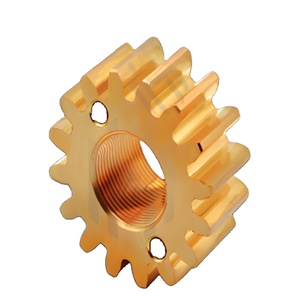 Engranaje de Latón Mecanizado por CNC al por Mayor, Engranaje Recto de Acero Inoxidable Personalizado, Rueda Sin Fin, Transmisión de Maquinaria Industrial de Alta Precisión - Product Image 1