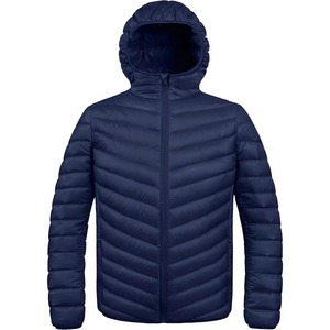 Stylish <b>Lightweight</b> <b>Men's</b> Puffer <b>Jacket</b> Coated Formal Super Soft Windbreaker Solid Color Pockets Spring Streetwear - Product Image 1