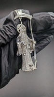 Pendentif Croix de Jésus Iced Out en Argent Sterling 925 avec Moissanite Diamant Rond Taillé VVS, Luxe Hip Hop Religieux