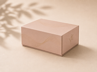 Coffret Cadeau Rigide de Luxe Personnalisé avec Estampage à Chaud Doré, Motif Vague, Fermeture Magnétique, Insert Découpé, Diffuseur de Parfum d'Ambiance pour la Maison