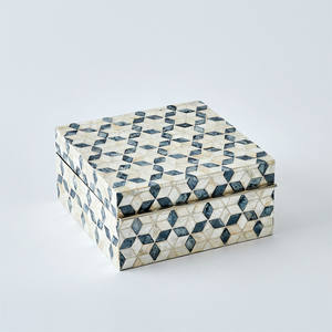 Boîte de rangement décorative en nacre de luxe, faite à la main, fournisseur en gros, pour la décoration intérieure - Product Image 2