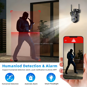 Caméra IP <span class=keywords><strong>WiFi</strong></span> PTZ sans fil 6MP 4K Double objectif Double écran Détection humaine par IA Caméra de surveillance extérieure - Product Image 4