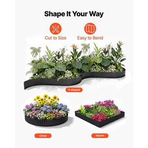 Bordo Paesaggistico in Acciaio Zincato 40 piedi x 12 pollici, Striscia Metallica Pieghevole Facile da Installare per Paesaggistica con Piante Artificiali - Product Image 4