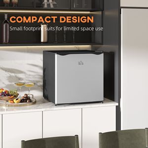 Compact <b>Silver</b> Mini Upright <b>Freezer</b> 1.1 Cu.Ft Class a Energy Efficient Swing Door Design Removable Shelves for Household Use - Product Image 5