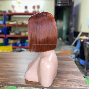 Perruque Bob en gros, perruques en cheveux humains, perruque sans colle en cheveux bruts vietnamiens avec dentelle frontale, fermeture en dentelle, couleur et texture personnalisées - Product Image 4