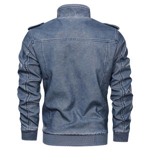 Chaqueta de cuero nueva para hombre, chaqueta de moto para invierno y otoño, ropa de abrigo a prueba de viento para hombre, ropa de marca L-6XL - Product Image 4