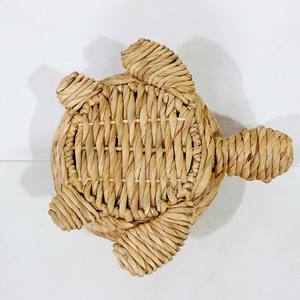 Maceta Decorativa Tejida de Jacinto de Agua con Forma de Tortuga, con Forro, Capacidad de 3L, Cesta de Almacenamiento Interior - Product Image 5