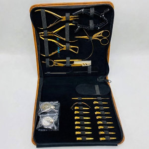 Kit d'outils professionnels pour extensions de cheveux durables en acier inoxydable, micro-perles en plasma doré, pinces crocodiles écologiques - Product Image 2