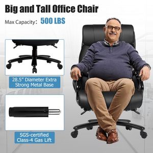 Poltrona da Massaggio per Ufficio Dirigenziale con Cuscino in Schiuma Spessa e Pelle PU - Product Image 4