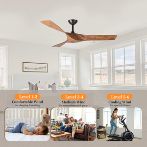 Quạt trần trang trí hiện đại phong cách châu Âu tối giản <span class=keywords><strong>52</strong></span> inch, điều khiển từ xa, ngoài trời, làm bằng nhựa - Product Image 5