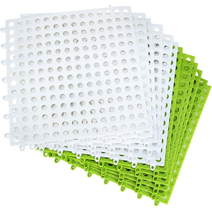 Baldosas de PVC entrelazadas de 11.8" x 11.8" con orificios de drenaje, tapete de PVC suave - Product Image 1