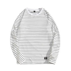 Camiseta con serigrafía personalizada rasgada 250 GSM camiseta completa de una sola capa manga larga puño Boxy recortada camiseta para hombres - Product Image 1